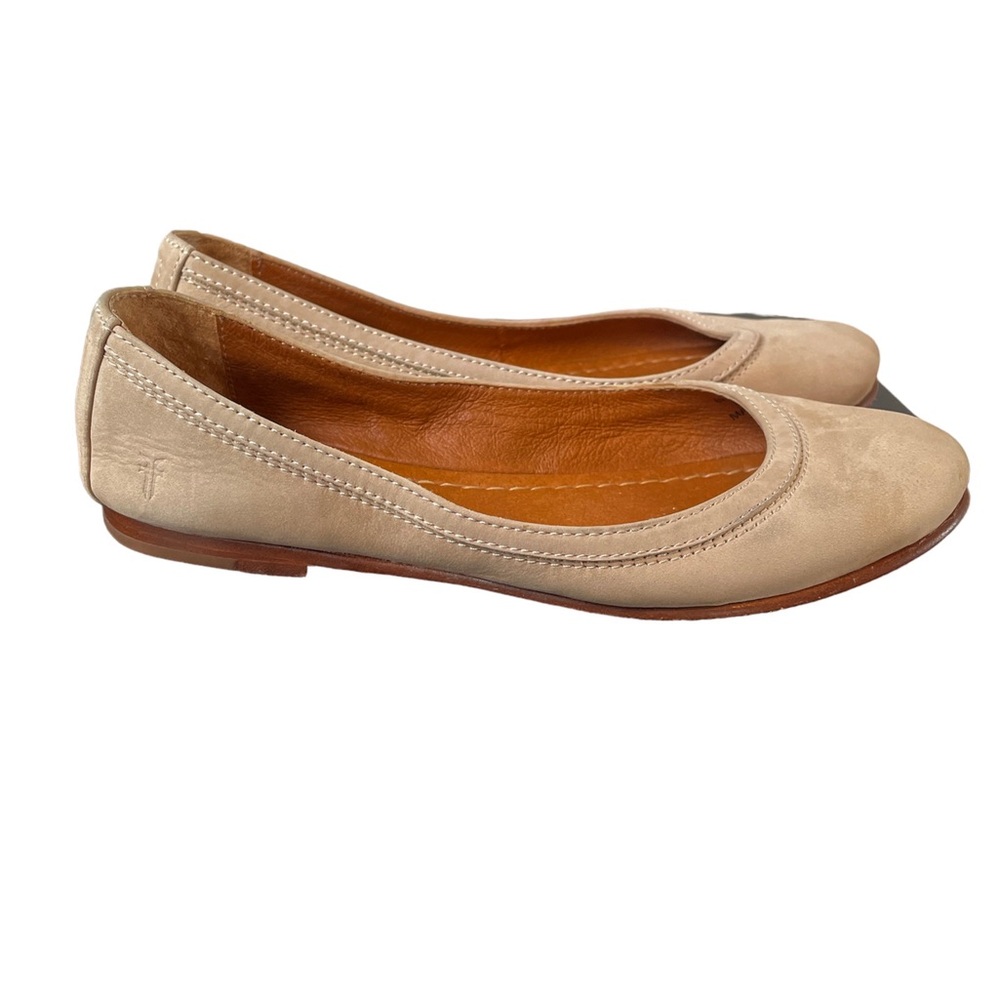 Frye Women's Beige Leather Ballet Flats